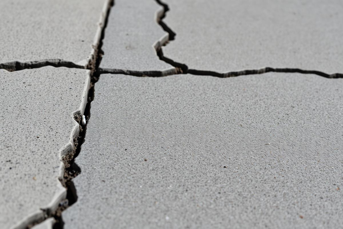 Cracked uneven concrete sidewalk creating a trip hazard
